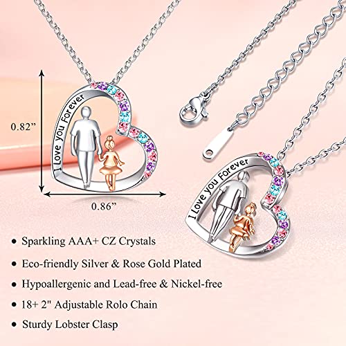 UNGENT-THEM-Daughter-Love-You-Forever-Heart-Pendant-Necklace-from-Dad-Birthday-Christmas-Valentines-Day-Gifts-for-Teen-Girls-Women