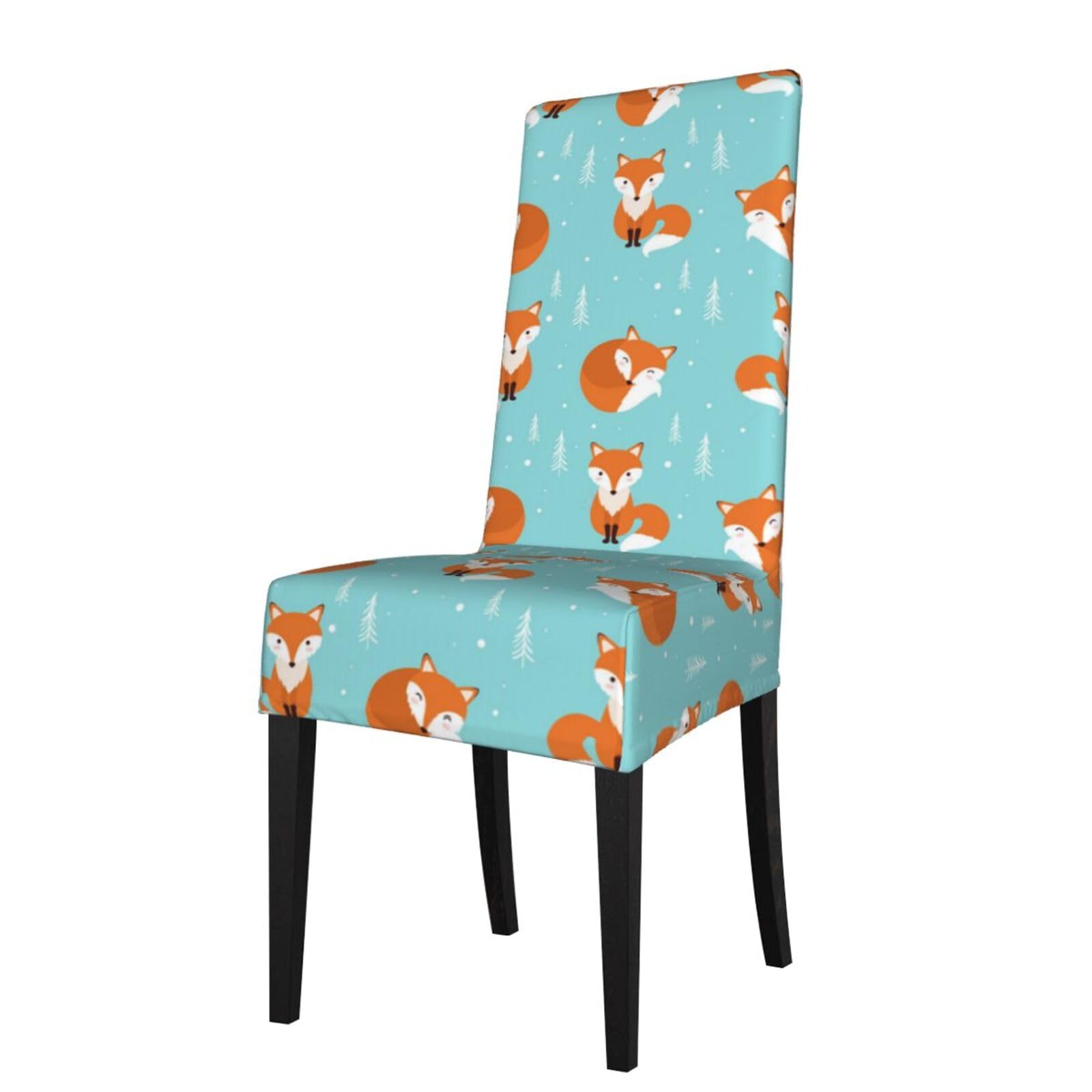 Lkymoh As Picture Fox Seamless Pattern, Chair Covers Stretch Chair Slipcovers For Dining Room, For Party Pet Protection Universal Fit Soft Polyester