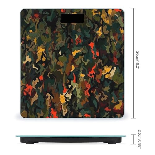 Báscula digital de baño de vidrio templado con pantalla LCD miniatura 2