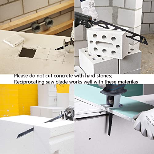 18-Inch Reciprocating Saw Blade-Demolition Masonry Wood Cutting Sawzall Pruning Blades Hard Alloy Saw Blades For Cutting Brick, Porous Concrete (455Mm/18") #TOP4