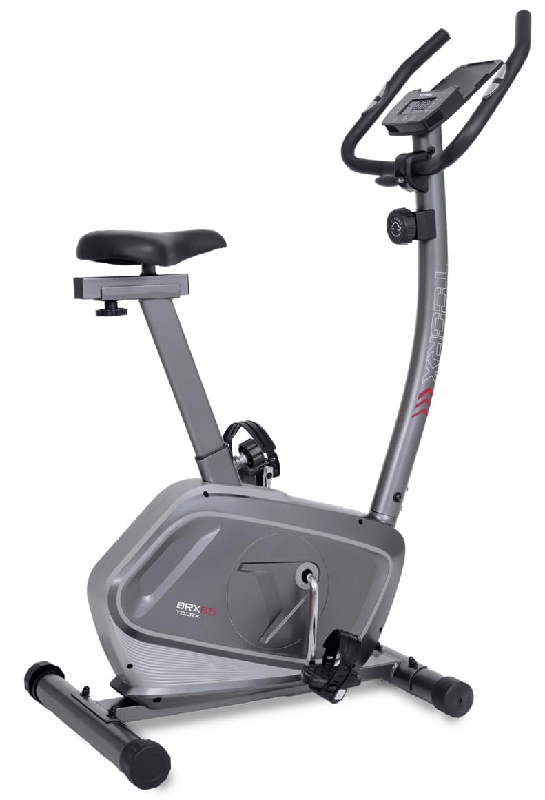 Toorx BRX-65 [Cyclette Magnetica Bici da Camera Fitness 8 Livelli Resistenza] Bike Cardio Home Training con Volano Magnetico Display LCD Sensori Pulsazioni Sella Regolabile Allenamento Casa