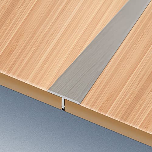 T-Form-Übergangsstreifen, 100 cm Länge, Bodentür-Reduzierstreifen, Aluminium, Metallische...