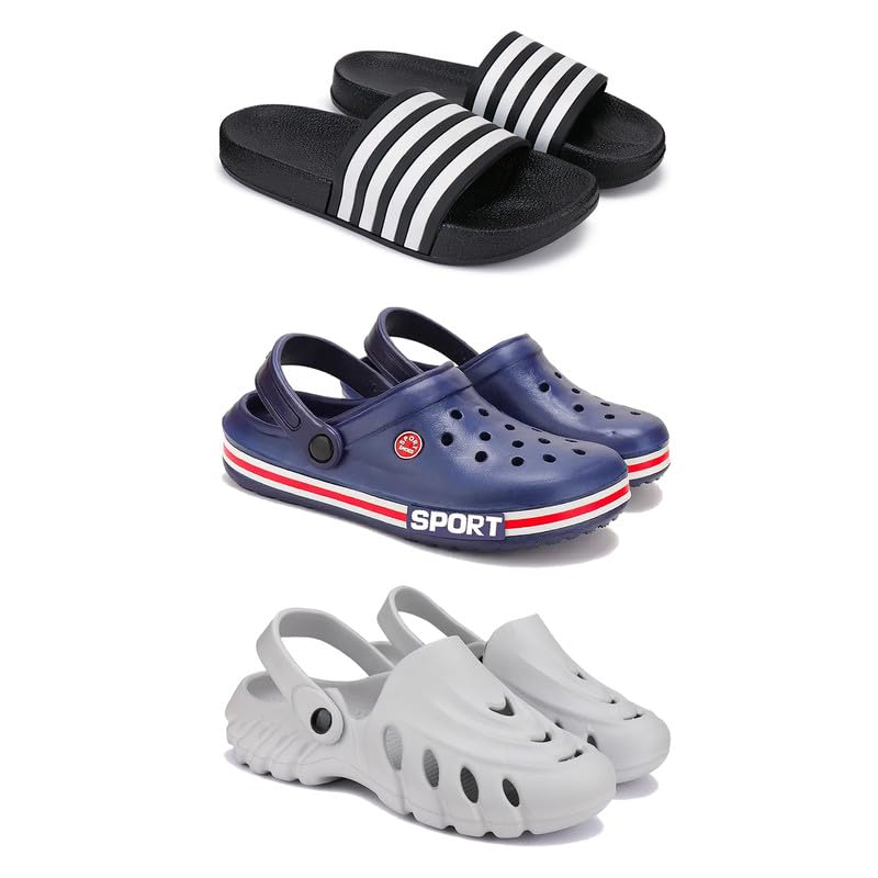 WINGSCRAFT Lightweight Classic Slider || Sandals with Clogs for Men-Combo(3)-3024-3015-3135-picture-20