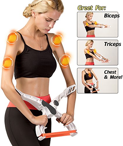 Scarmat Workout Equipment for Home Workouts Arm Machine System Excerise with 3 System Resistance Training Bands Fitness Equipment for Tones Strengthens Arms Biceps Shoulders Chest (Arm Machine) - Thumbnail 4