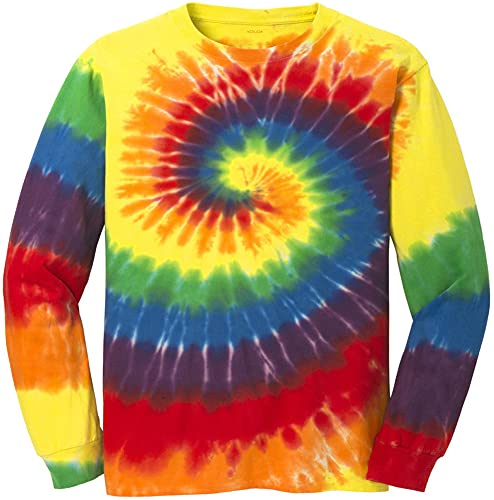 Joe's USA Koloa Surf Colorful Long Sleeve Tie-Dye T-Shirts in 6 Colors. Sizes: S-4XL