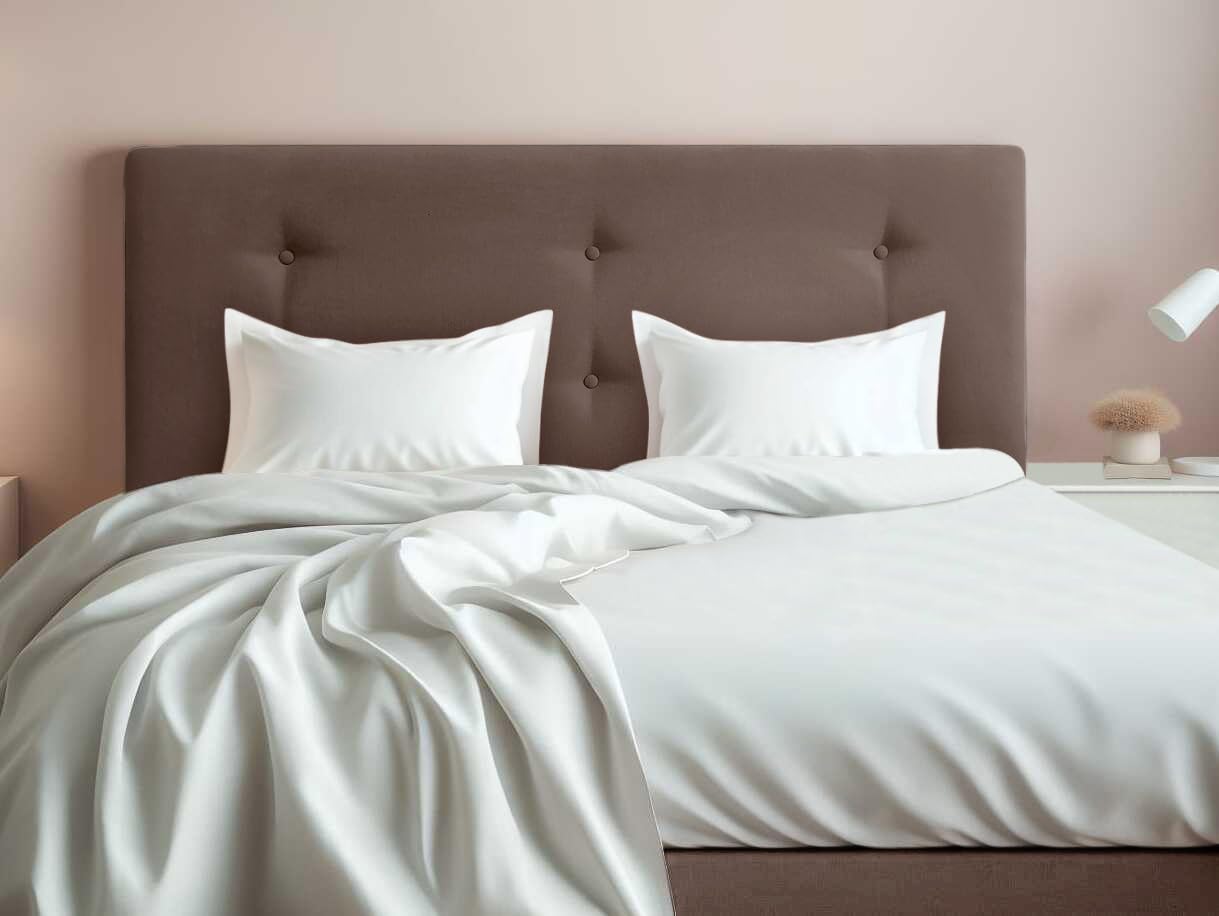 DecorQUALITY Cabecero de Cama tapizado Antimanchas o Polipiel Barcelona Somos Fabricantes Todas Las Medidas y Colores (Marrón, 135 * 70)