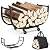 YQBRAO Firewood Rack Indoor with Log Carrier,30 inch Firewood Rack Outdoor,Firewood Holder Indoor with Wheel,Heavy Duty Fire Wood Holder for Fireplace Wood Storage
