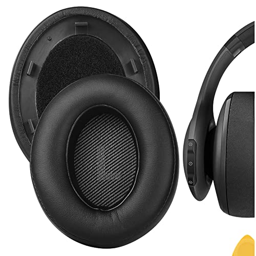 Geekria QuickFit Almohadillas de repuesto de piel de proteína para auriculares JBL Everest Elite 700, V700NXT, almohadillas para auriculares, almohadillas de reparación (negro)