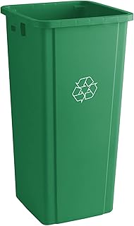 Mix.Home 23 Gallon Green Square Trash can Restaurant Trash can Commercial Trash can Tall Plastic Trash can Industrial Trash can Square Trash cans for Kitchen Janitorial Trash can