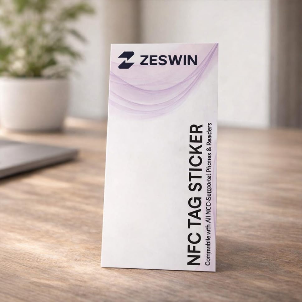 Image of (Pack of 20) NFC Sticker RFID NFC Tag 144 Bytes Memory Programmable, Editable & Rewrittable NFC Sticker Compatible with All NFC Phones & Readers Smart Automation & Access Control.