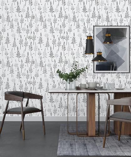 Papel tapiz de despegar y pegar con acabado mate botánico elegante para decoración 6