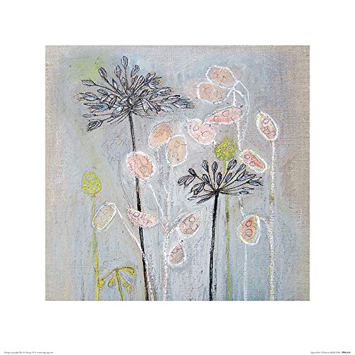 The Art Group "Shyama Ruffell Agapanthus Paper Art Print, Multi-Colour, 40 x 40 x 1.3 cm