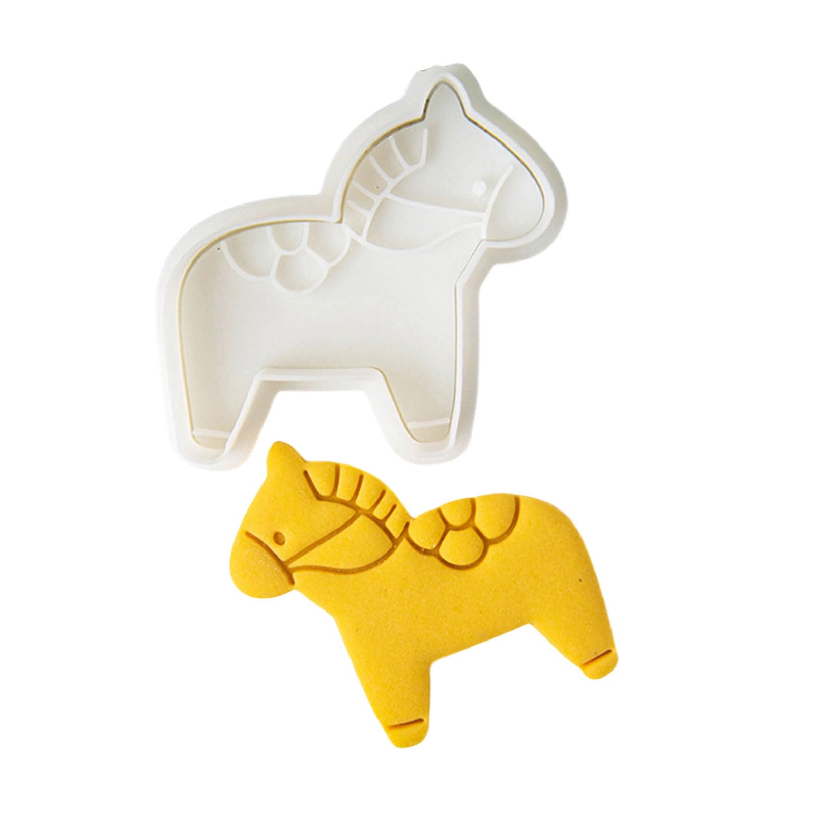 Osniyaw Type C Horse Biscuit Moulds, Japanese Style, Plastic Baking Mould For Baking Fun And Creative Diy Biscuits, Home Use, Horse Year Biscuit Seal