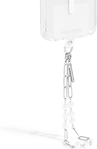 Miniatura 2 de Case-Mate Dije de cuentas para celular, de perlas plateadas, correa extraíble y antirrobo, para llevar celular con manos libres, de mujer, para