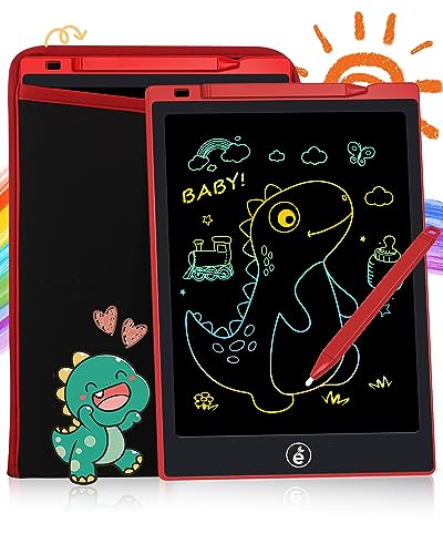 Image of Sunany LCD Writing Tablet Doodle Board, 11 inch Colorful Drawing Tablet, Girls Boys Gifts Toys for 3 4 5 6 7 8 9 Years Old (11 Inches, Red with Case)