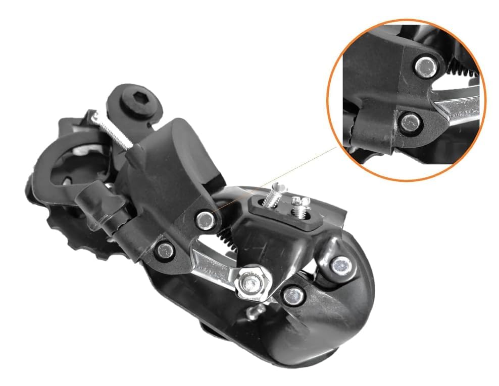 Image of BONKERZ Rear Derailleur for Bicycle | 6 /7 /8 Speed Direct Mount Alloy Gear Shifter for MTB, Road Bike & City Cycle | Durable Rear Gear Changer Compatible with Multi Speed Bikes