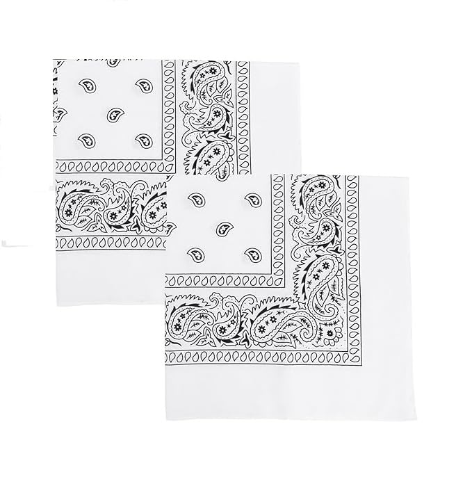 Image of SPIN CART Soft Breathable Cotton Paisley Bandana Handkerchief For Hair Head Bike For Men & Women