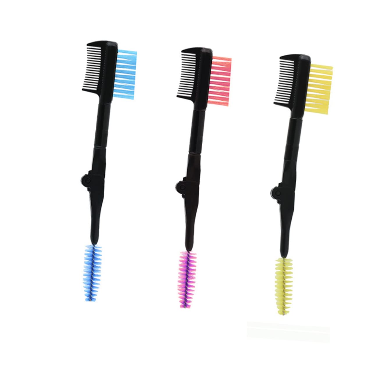 SOESFOUFU Eyebrow Brush Applicator Double-ended Beauty Brush Angled Tip for Gel Pomade Lash Makeup Random