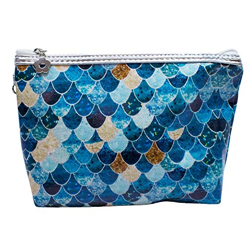 Necessaire Escamas Sereia Siga Seu Coração 17x7x22.5cm