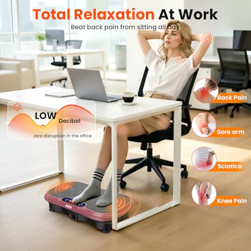 Image of AXV Vibration Plate Fitness Platform Exercise Machine Vibrating Shaking Full Body Shaker Workout Vibrate Stand Shake Board Sport for Weight Loss Fat Burner for Gym Home Office