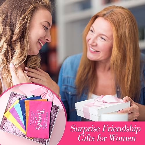 Paterr 20 Pcs Friend Cosmetic Bags Friend Group Gifts Friendship Makeup Pouch Bulk Christmas themed Gifts for Women Bestie Birthday Day3