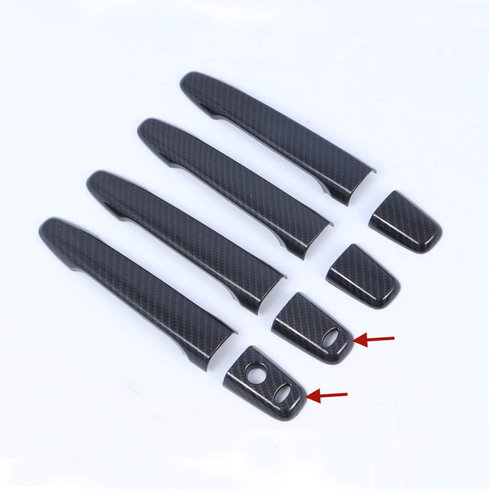 Carbon Fiber Style Door Handle Covers – 8-Piece Set For Mitsubishi Lancer Evolution X & Outlander