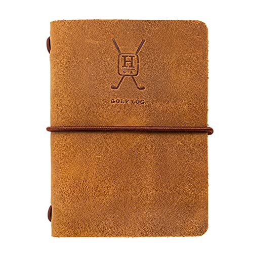 Handy Picks Leather Golf Log Book, Handmade n Refillable, Go...