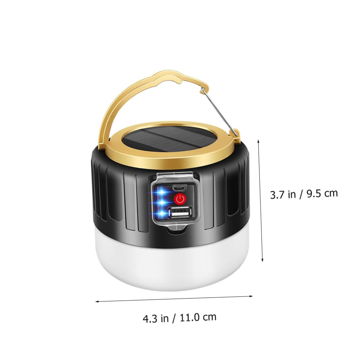 Linterna Solar LED para Camping y Emergencia Recargable USB