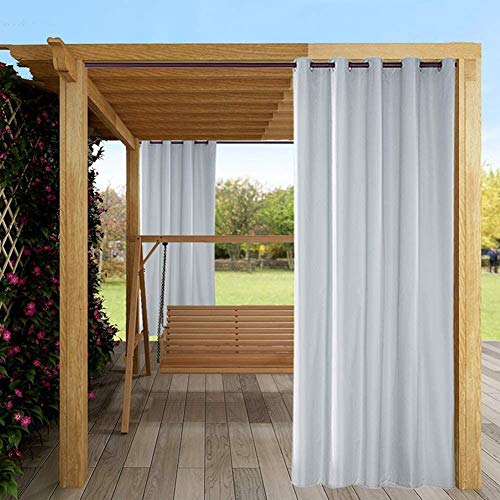 Byforphye Waterproof Outdoor Curtain, Outdoor Patio Curtains, Portable Home Indoor, Sun Shades, Insulated Outdoor Patio Curtains for Porches/Pergola/Yard/Sliding Doors/Pergola (54