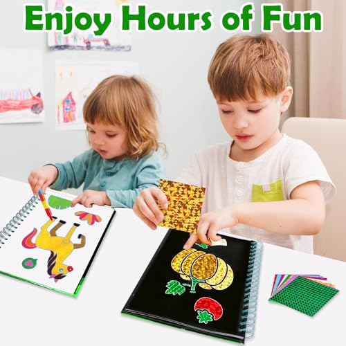 Image of FUNNYB&G Foil Art Craft Kit for Kids, Sparkly Birthday Gift Toy for Kids
