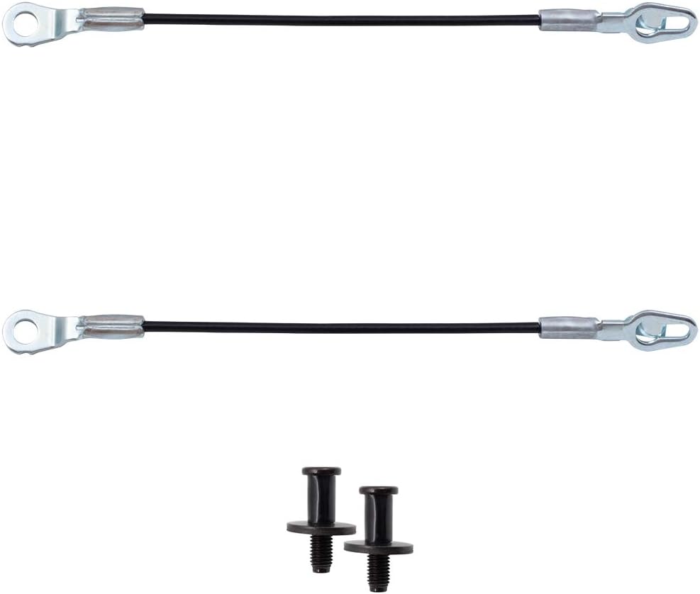 Brock Replacement 4 Pc Set Tailgate Cables with Striker Bolts Compatible with 1999-2009 Silverado Sierra Avalanche Escalade EXT H2 Pickup Truck 88980509