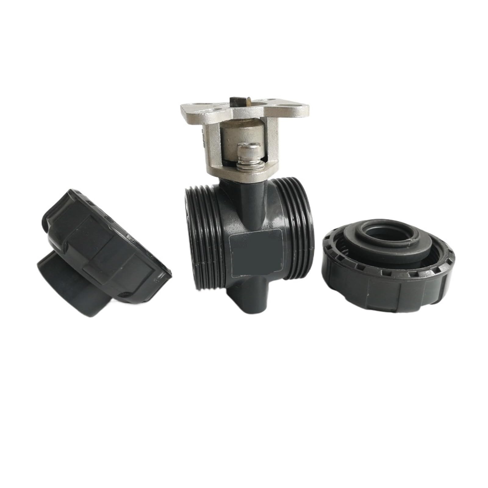 Vanne à Sphère, Vanne À Bille Motorisée 2 Voies DN40, 1-1/2 Pouces, 3/4/7 Fils, Vanne À Bille Électrique Marche/arrêt 15 Secondes(Glue End,SS304_CR704)