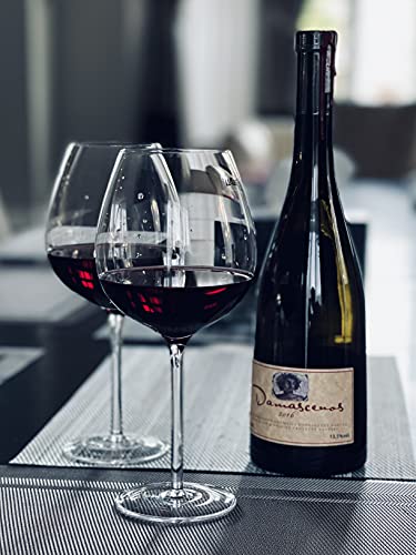 Luxbe - Crystal Wine Glasses, Set Of 4-24Oz, 730Ml - Large Baloon Style Handcrafted Leed-Free - For Red White Wines - Professional Wine Tasting #TOP2