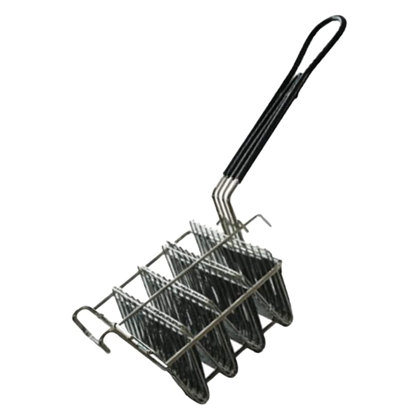 Kosz do frytkownicy, kosz do smażenia, taco, skorupa, kosz do frytkownicy mieści 4 muszle, uchwyty na taco, kosz z uchwytem, stojak na frytkownicę, do użytku komercyjnego