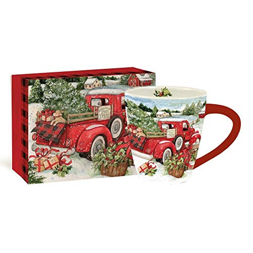 Lang Snowy Truck Café Mug , 17 oz, Multi