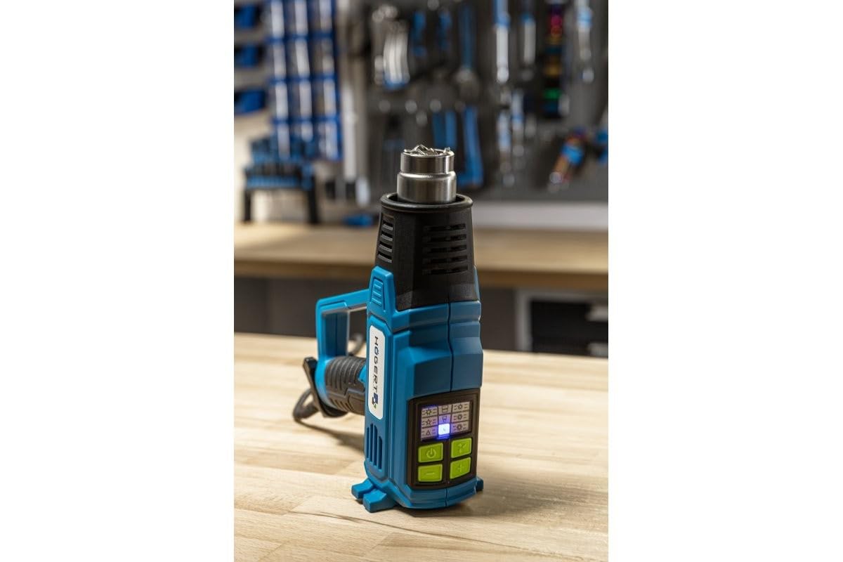 Pistola de calor 2000W eliminación de revestimientos antiguos pantalla LCD Högert Technik HT2C552