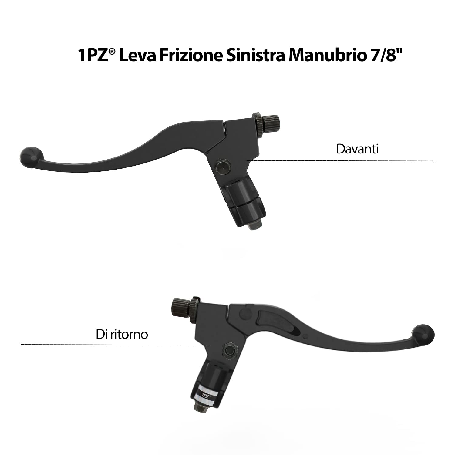 1PZ LA5-L02 7/8 Pollici 22mm Alluminio Nero Sinistra Leva del Freno Frizione Maniglia Persico per 50cc 70cc 90cc 110cc 125cc Pit Dirt Bike Motocross Moto