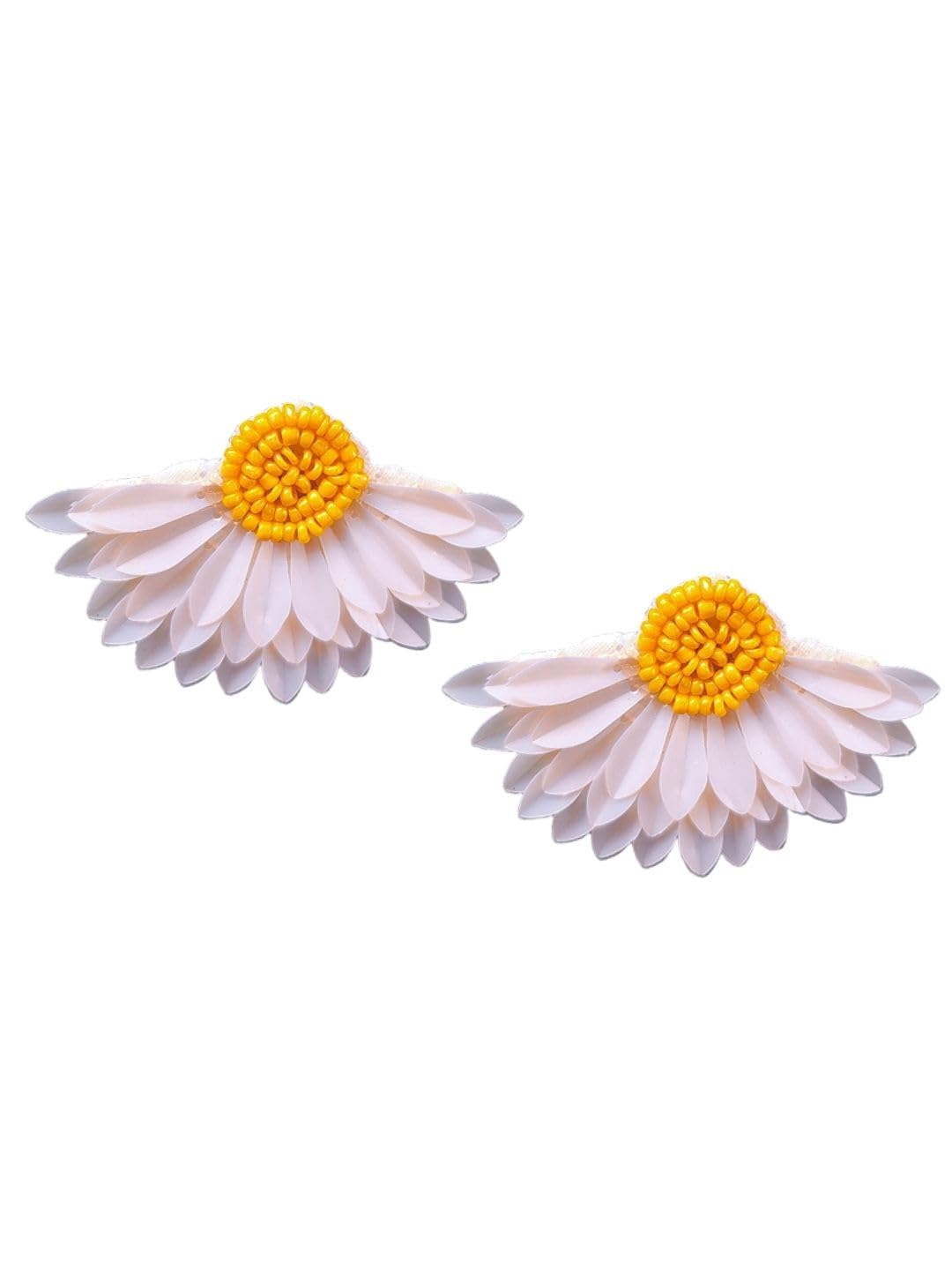 Tipsy Closet Floral Earrings Handmade Beaded Earring Bollywood Beach Vacation Earrings for Women Girls Aesthetic Handcrafted Embellished Floral Earring Set (Pack of 1) (Yellow) (B0D7LT5N7H) Amazon Price History, Amazon Price Tracker