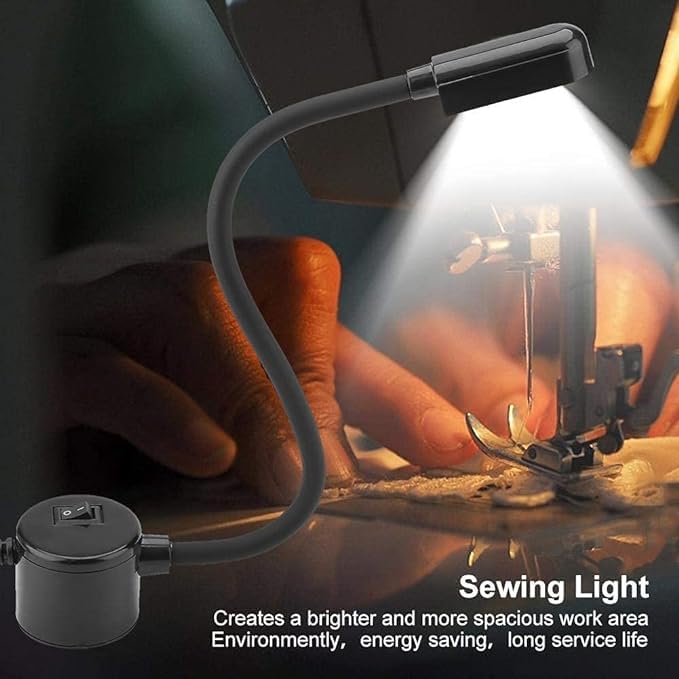 Image of Lucky Store 10W LED Magnetic Mounting Base Lamp for Home Study, Reading Book, Bedside, Flexible Desk Light, Table Lamp with Toggle Switch - White