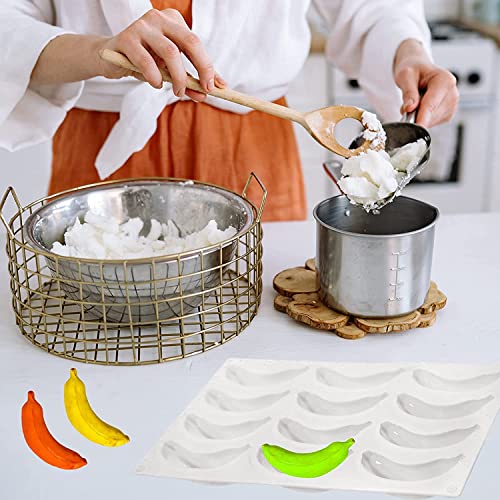 YYUNANG 12 Cavity Banana Shaped Silicone Mold for Baking Mousse, Cake, Cupcake Topper Decoration by YYUNANG - Used condition - Image 2