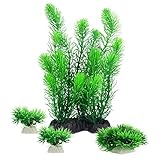 MyLifeUNIT Aquariums Decorations Plants, Artificial Aquarium Plants for Fish Tank Decor, Pack of 4