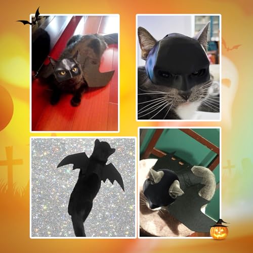 Must Pride Personalized Cat Bat Cosplay Set, Custom Bat Cat Mask And Wing Pet Halloween Gift For Cat Bat Cosplay Set Hat And Wing thumb #1