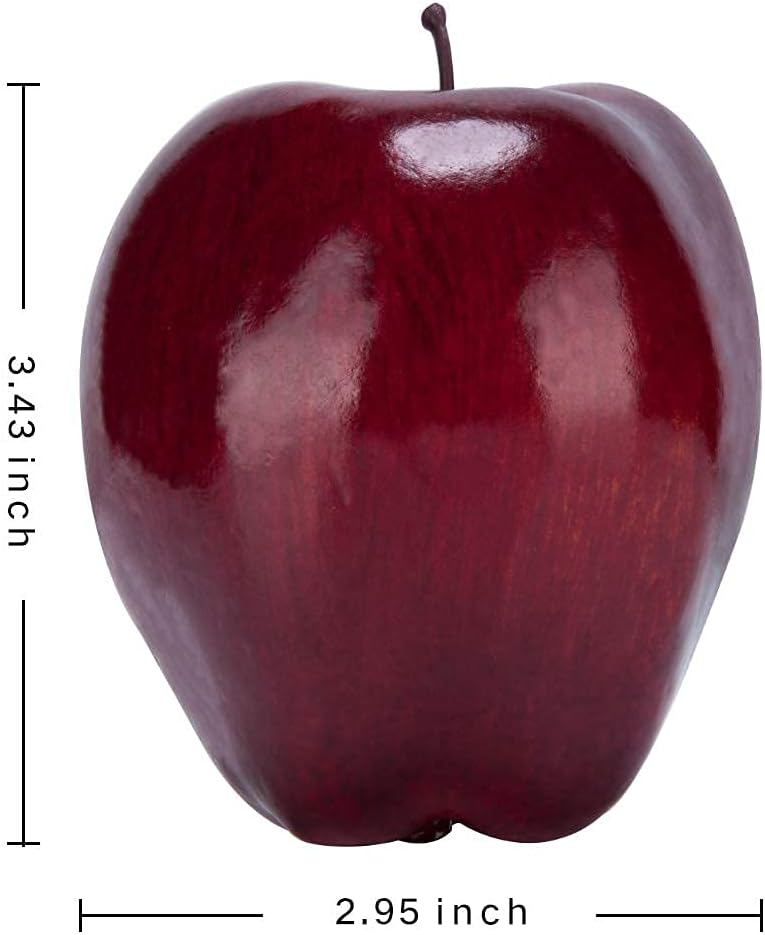 Toopify 16PCS Artificial Red Apples and 26 Pcs Artificial Fruits Assorted Lifelike Fake Decorative Fruits Set for Home Kitchen Table Basket Decoration