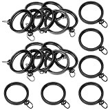 NULYLU 20 Stück Gardinenringe aus Kunststoff für Vorhangstangen Geräuschlos und Belastbar für Fenster und Duschvorhänge