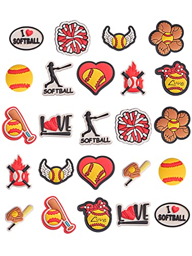 Sports Shoe Charms for croc,Baseball Softball Soccer Football Basketball Croc Charms for Boy Girl Women Men