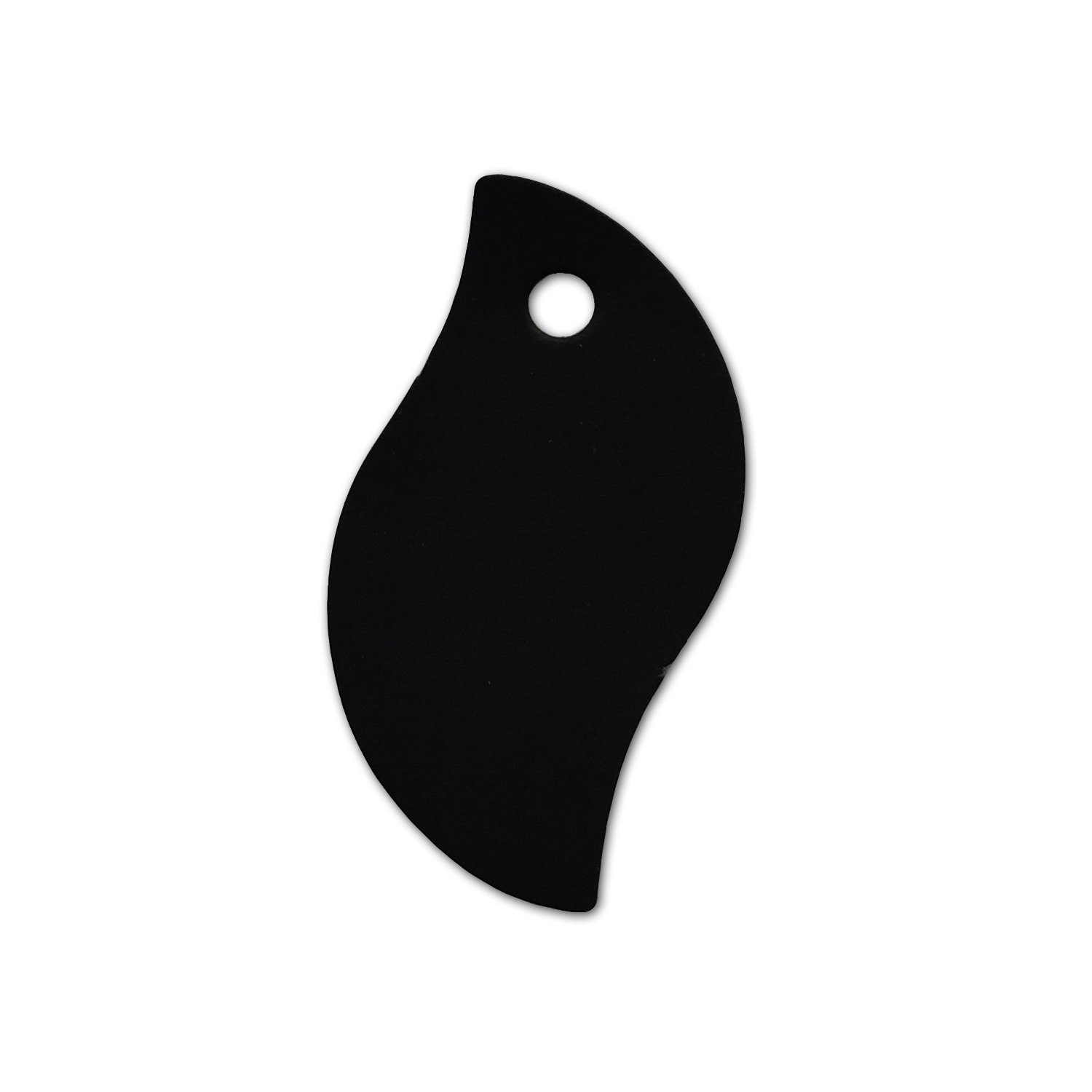 LWR Crafts 100 Hang Tags Leaf with Jute Twines 100ft (1 13/16" x 1 3/16", Black)