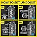 Dogtra 1900S Black Boost & Lock E-Collar Remote Dog Trainer 1-Mile Range Ergonomic IPX9K Waterproof High-Output Matte Black