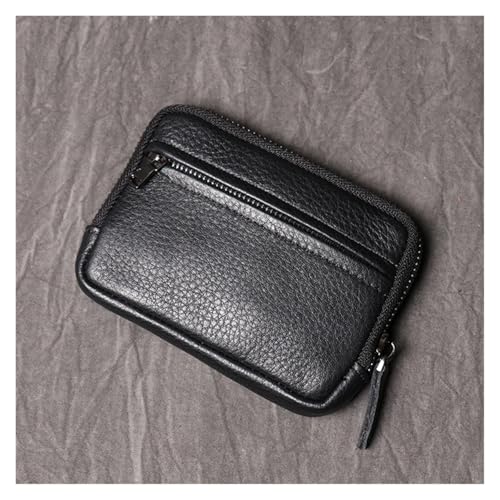 Cartera de cuero estilo retro artesanal con cremallera duradera 3