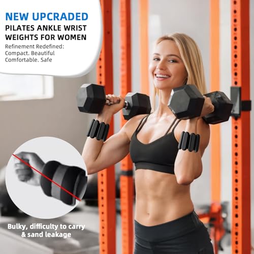 Image of Ankle Weights for Women and Men, Adjustable Wrist Weighted Training Bracelet for Home Gym Workout, Strength Training Walkin Running, Foot weights for exercise,2pc on Set