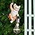 Juliahestia Tree Solar Light Outdoor Garden Decor Hanging Cat Figurines Animals Porch Yard Outside Decoration Kitten Statues Decorative Wall Window Fence Lighting Bulb LED